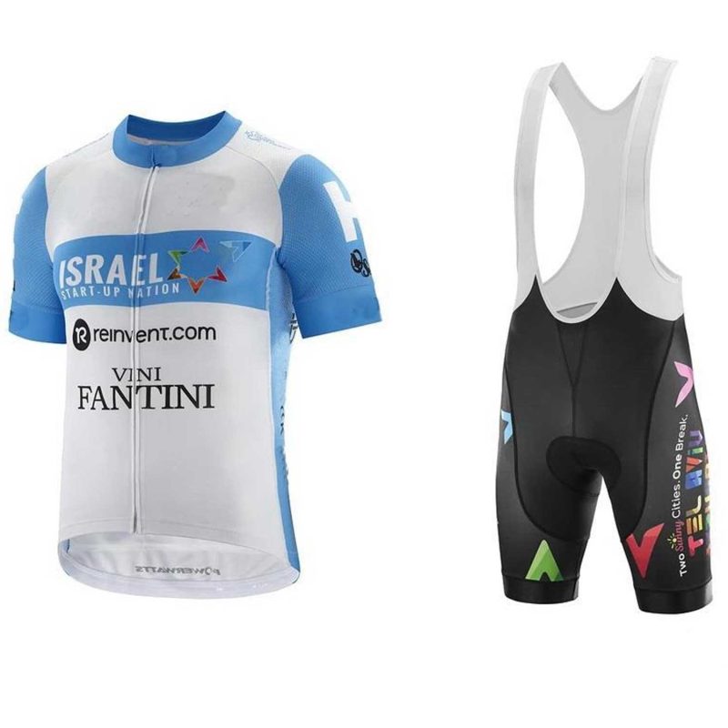 cycling kit for men cycling jersey set Israel Start Up Nation 2020 front