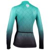 Bianchi Milano Cyclin jersey Long Sleeve Blue Women back