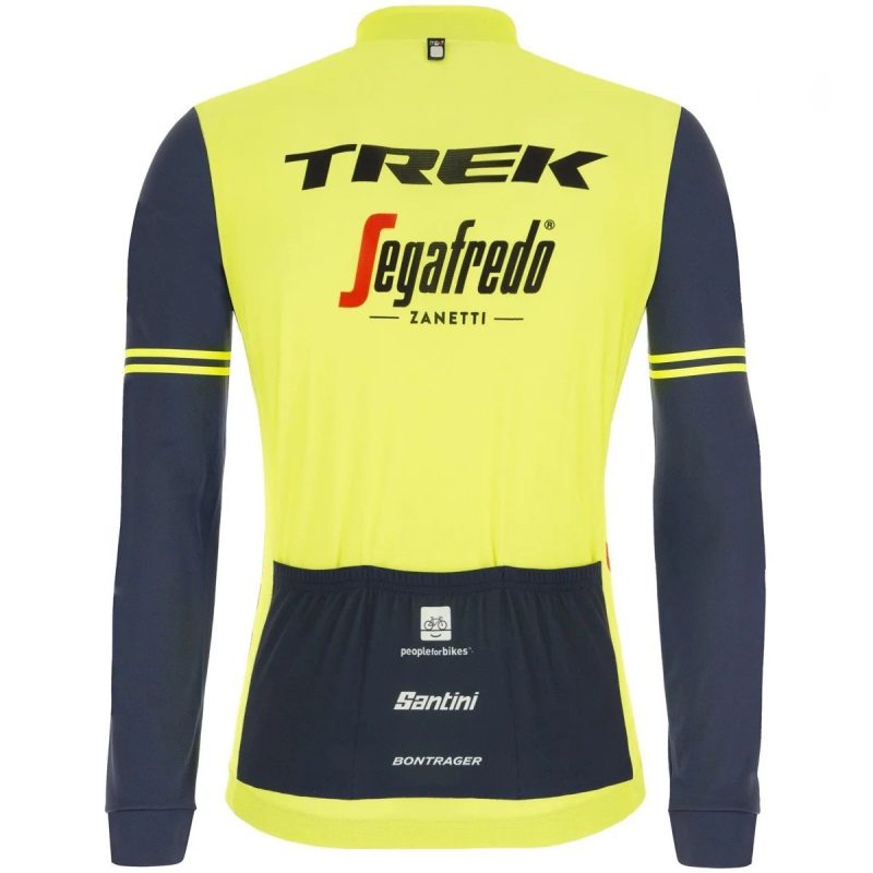 Trek Segafredo 2019 Cyclin Kit Long Sleeve Yellow back