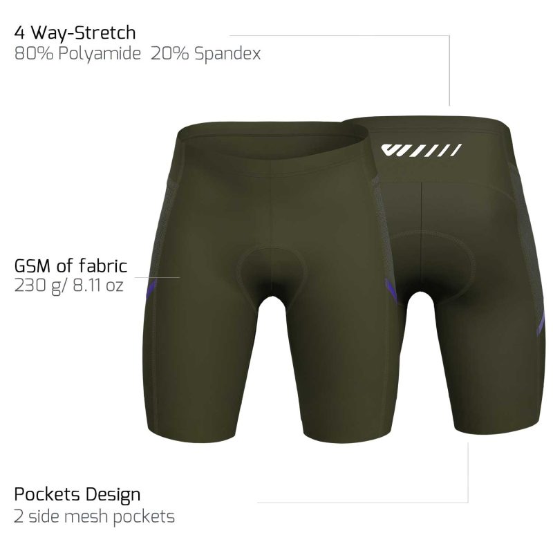 wulibike-new-upgraded-mens-cycling-shorts-with-pocket-olive-green-m2034-details