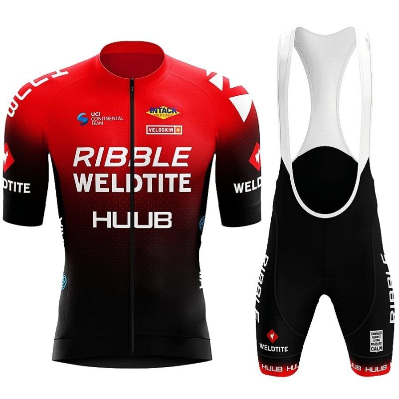 ribble-weldtite-pro-cycling-2020-cycling -kit-bib-men-red-front