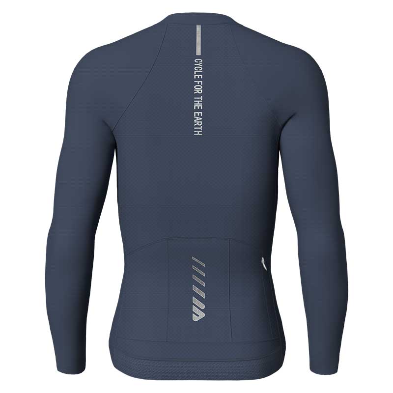 Men Air Long Sleeve Jersey Grey Blue 2023 back mens long sleeve road bike jersey
