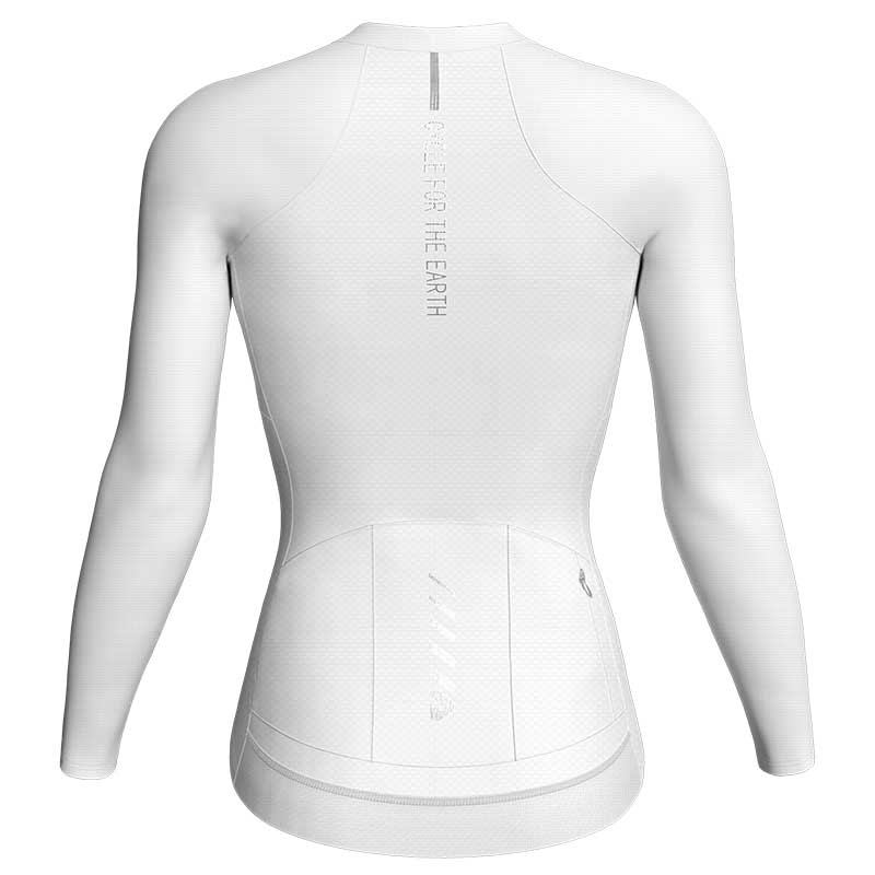2023 Women Grace Long Sleeve Jersey back white cycling jersey women long sleeve