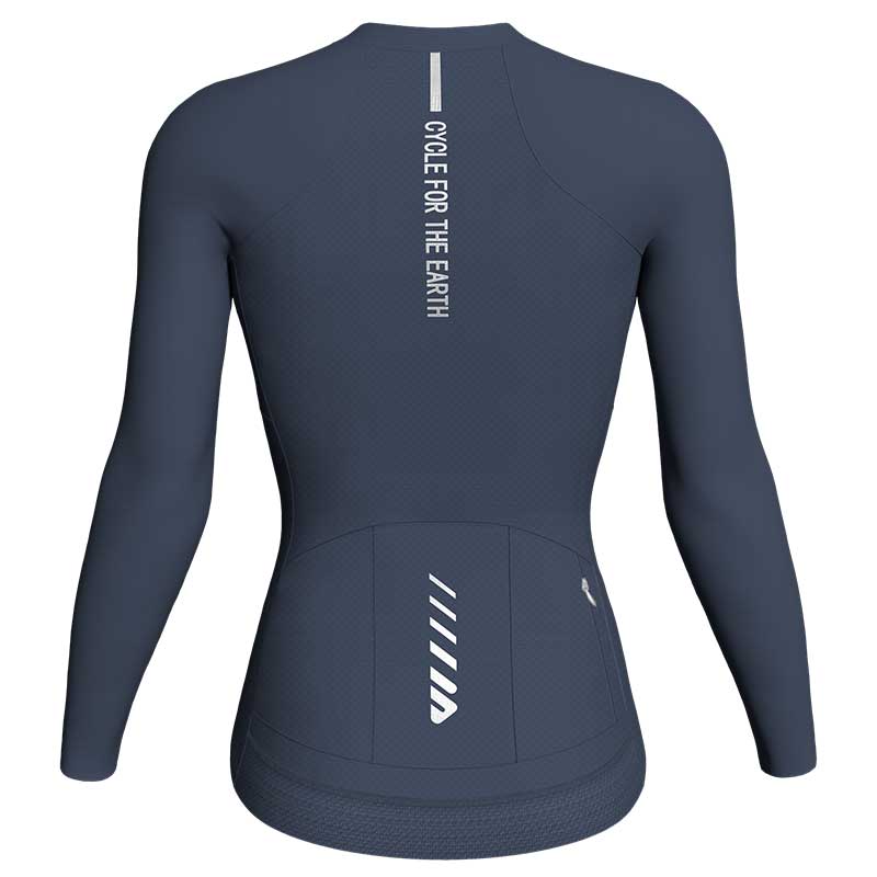 2023 Women Grace Long Sleeve Jersey back grey blue cycling jerseys for women