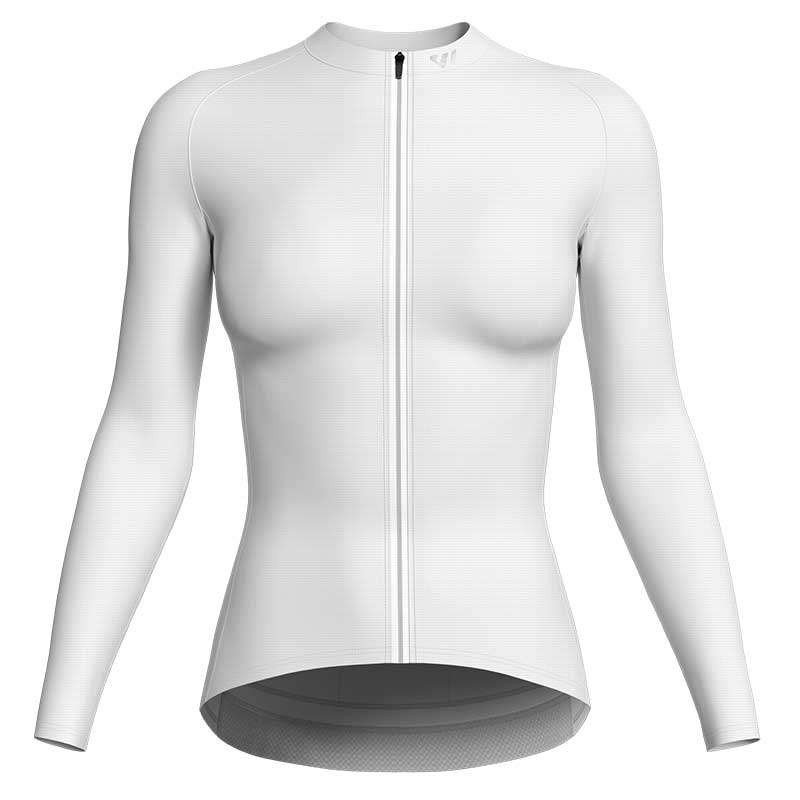 2023 Women Grace Long Sleeve Jersey front white cycling jersey women long sleeve