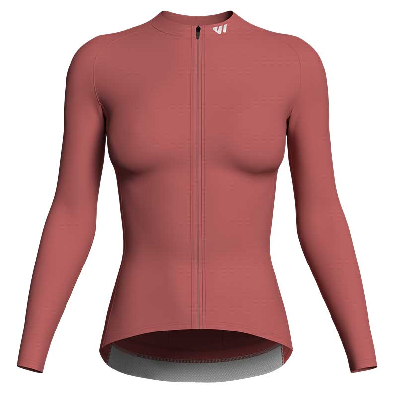 2023 Women Grace Long Sleeve Jersey front red bike jersey for women cycling