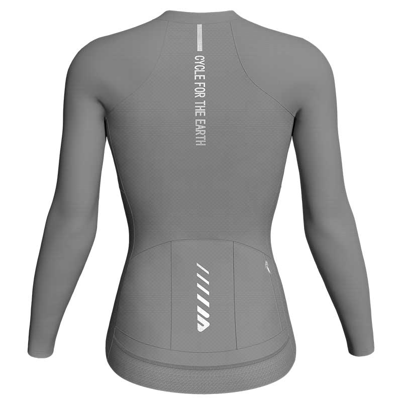 2023 Women Grace Long Sleeve Jersey back grey women cycling jersey set
