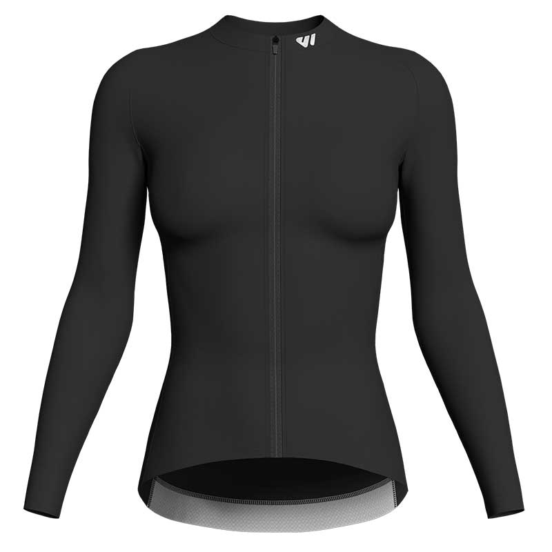 2023 Women Grace Long Sleeve Jersey front black long sleeve jersey women