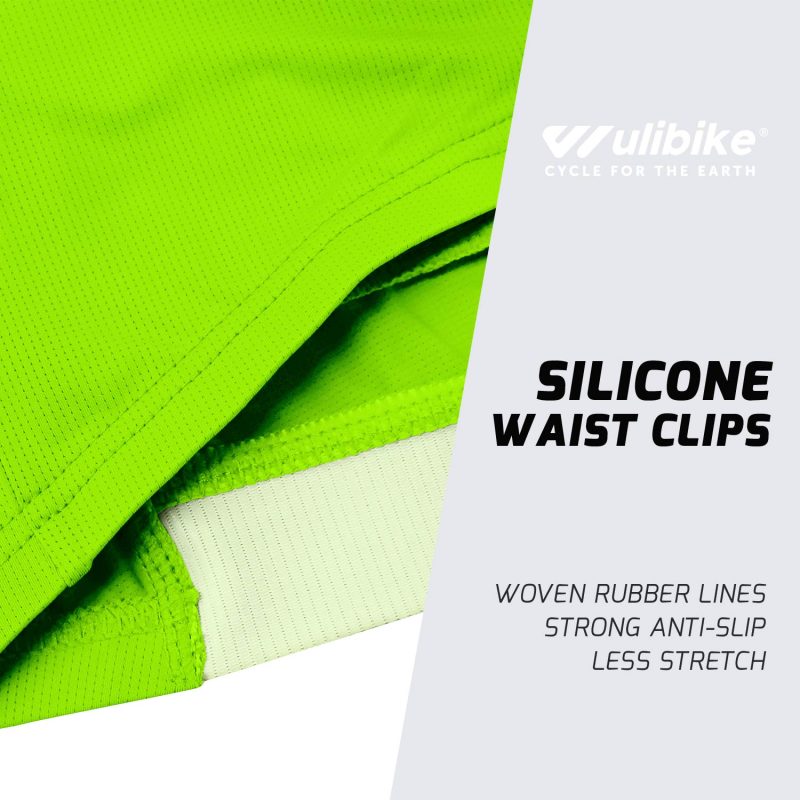 wulibike bike shirts for men short sleeve green M10170-description