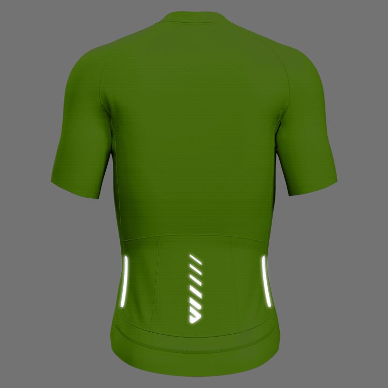 wulibike bike shirts for men short sleeve green reflecive M10170