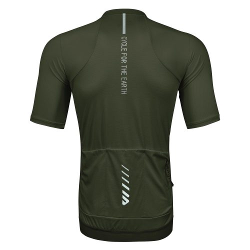WULIBIKE-olive-green-half-zip-cycling-jersey-back-view.