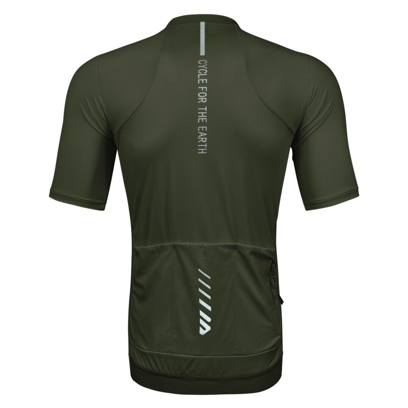 WULIBIKE-olive-green-half-zip-cycling-jersey-back-view.
