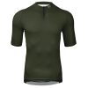 WULIBIKE-olive-green-half-zip-cycling-jersey-front-view.