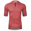 WULIBIKE-red-half-zip-cycling-jersey-front-view.