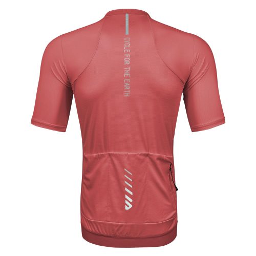 WULIBIKE-red-half-zip-cycling-jersey-back-view.