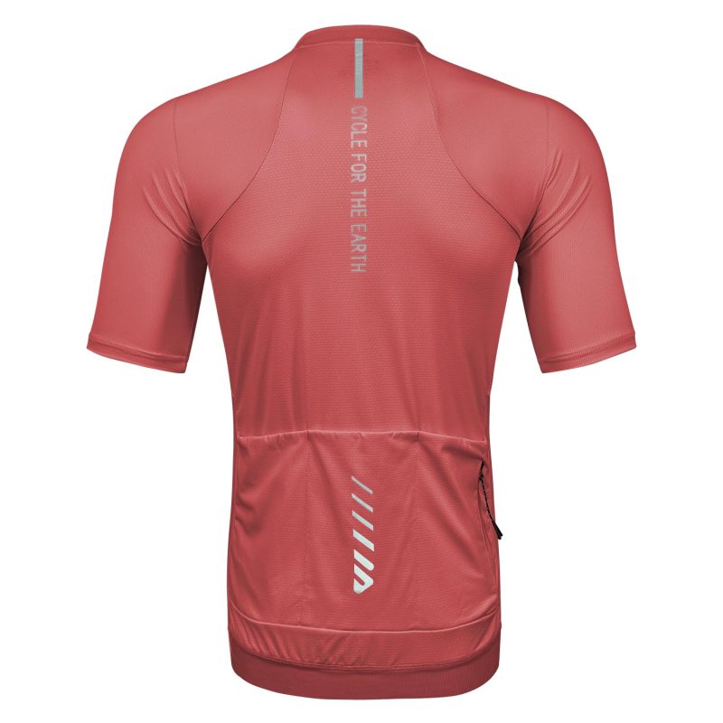 WULIBIKE-red-half-zip-cycling-jersey-back-view.