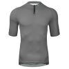 WULIBIKE-grey-half-zip-cycling-jersey-front-view.
