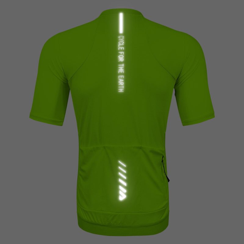 WULIBIKE-green-half-zip-cycling-jersey-reflective.