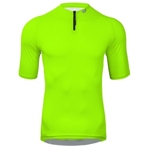 WULIBIKE-green-half-zip-cycling-jersey-front-view.