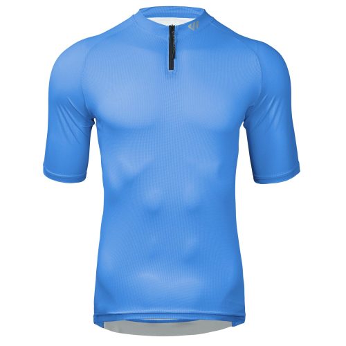 WULIBIKE-blue-half-zip-cycling-jersey-front-view.