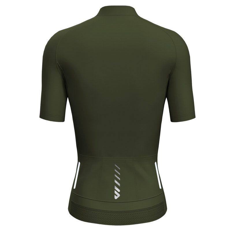 wulibike-olive green-cycling-jersey-women-back