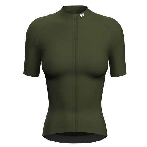 wulibike-olive green-cycling-jersey-women-front