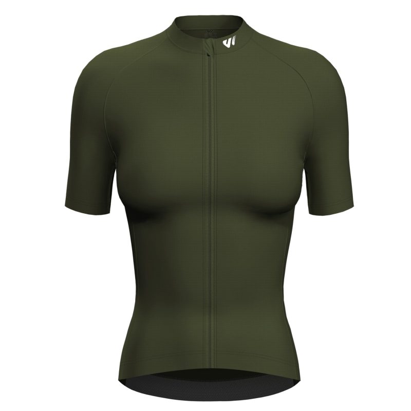 wulibike-olive green-cycling-jersey-women-front