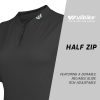WULIBIKE-black-half-zip-cycling-jersey-description.
