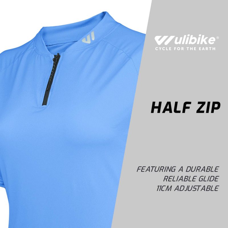 WULIBIKE-blue-half-zip-cycling-jersey-description.