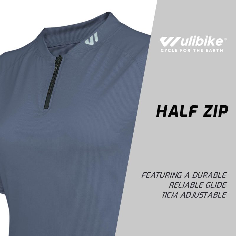 WULIBIKE-gray-blue-half-zip-cycling-jersey-description.