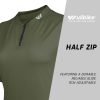 WULIBIKE-olive-green-half-zip-cycling-jersey-description.