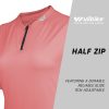WULIBIKE-red-half-zip-cycling-jersey-description.