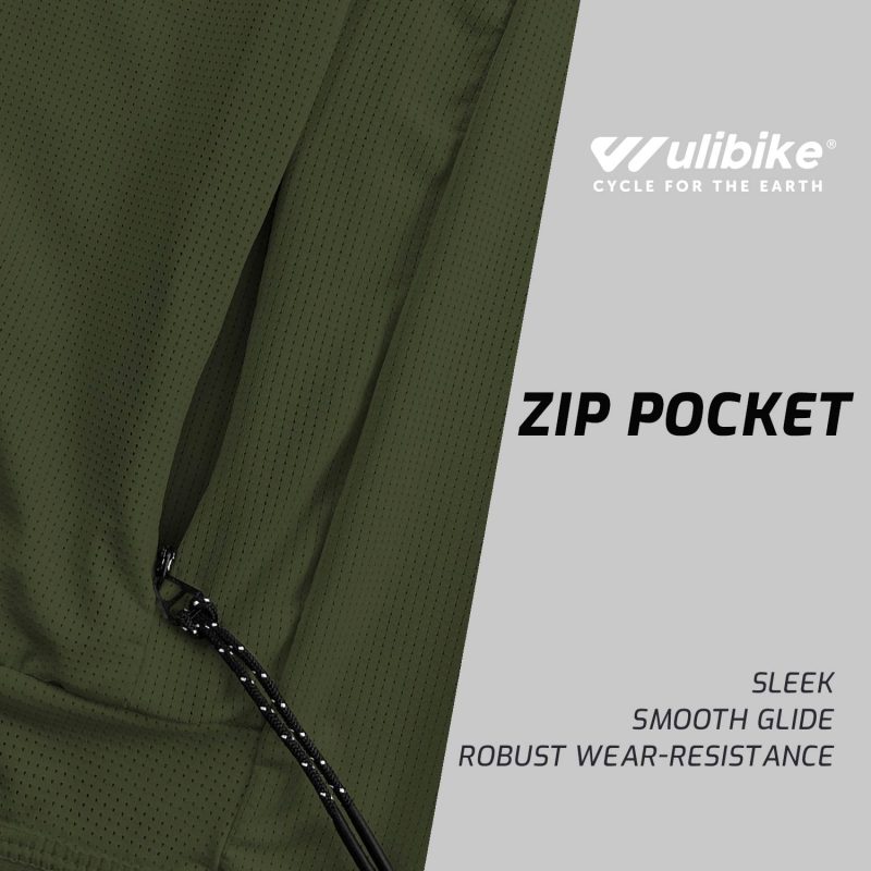 WULIBIKE-olive-green-half-zip-cycling-jersey-description.