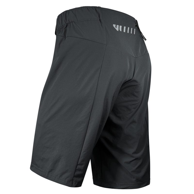 side view of men's mountain biking shorts grey