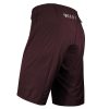 side view of men's mountain biking shorts burgundy