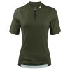 WULIBIKE-olive-green-half-zip-cycling-jersey-front-view.