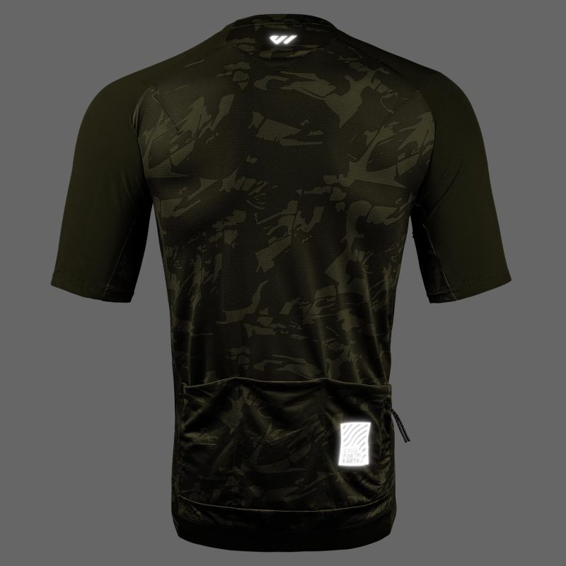 Men-camouflage-Cycling-Jersey-reflective-Olivegreen
