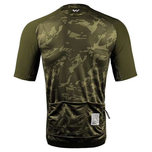 Men-camouflage-Cycling-Jersey-Back-Olivegreen