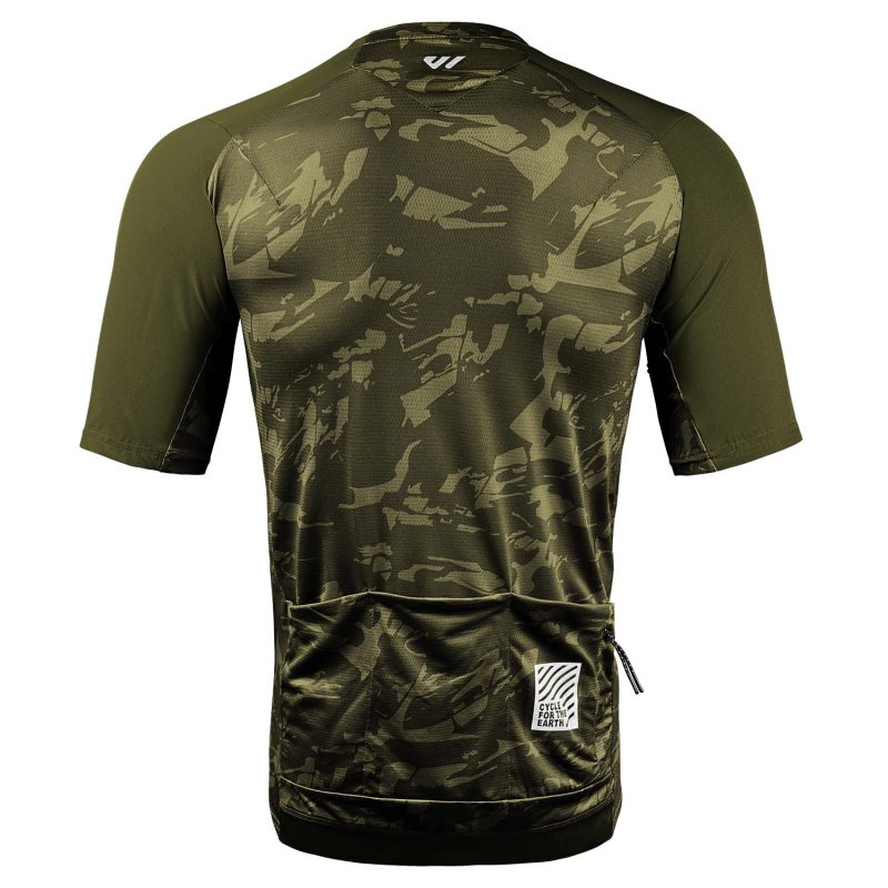 Men-camouflage-Cycling-Jersey-Back-Olivegreen
