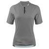WULIBIKE-grey-half-zip-cycling-jersey-front-view.
