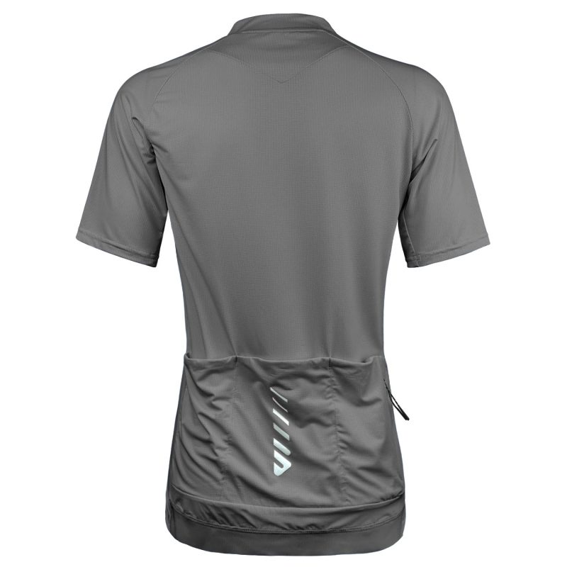 WULIBIKE-grey-half-zip-cycling-jersey-back-view.