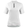 WULIBIKE-white-half-zip-cycling-jersey-front-view.