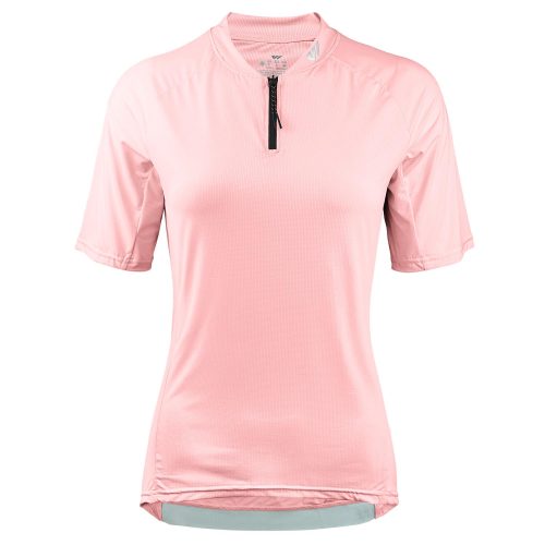 WULIBIKE-pink-half-zip-cycling-jersey-front-view.
