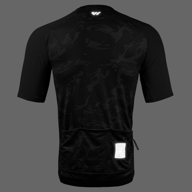 Men-camouflage-Cycling-Jersey-reflective-Black
