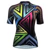 Women's-Colorful-Cycling-Jersey-black-Front