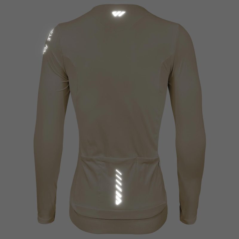 Women Thick Long Sleeve Jersey Light coffee - Image 5