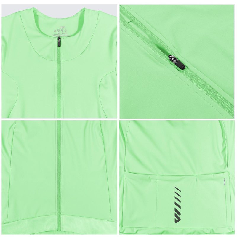 Women Thick Long Sleeve Jersey Mint green - Image 6
