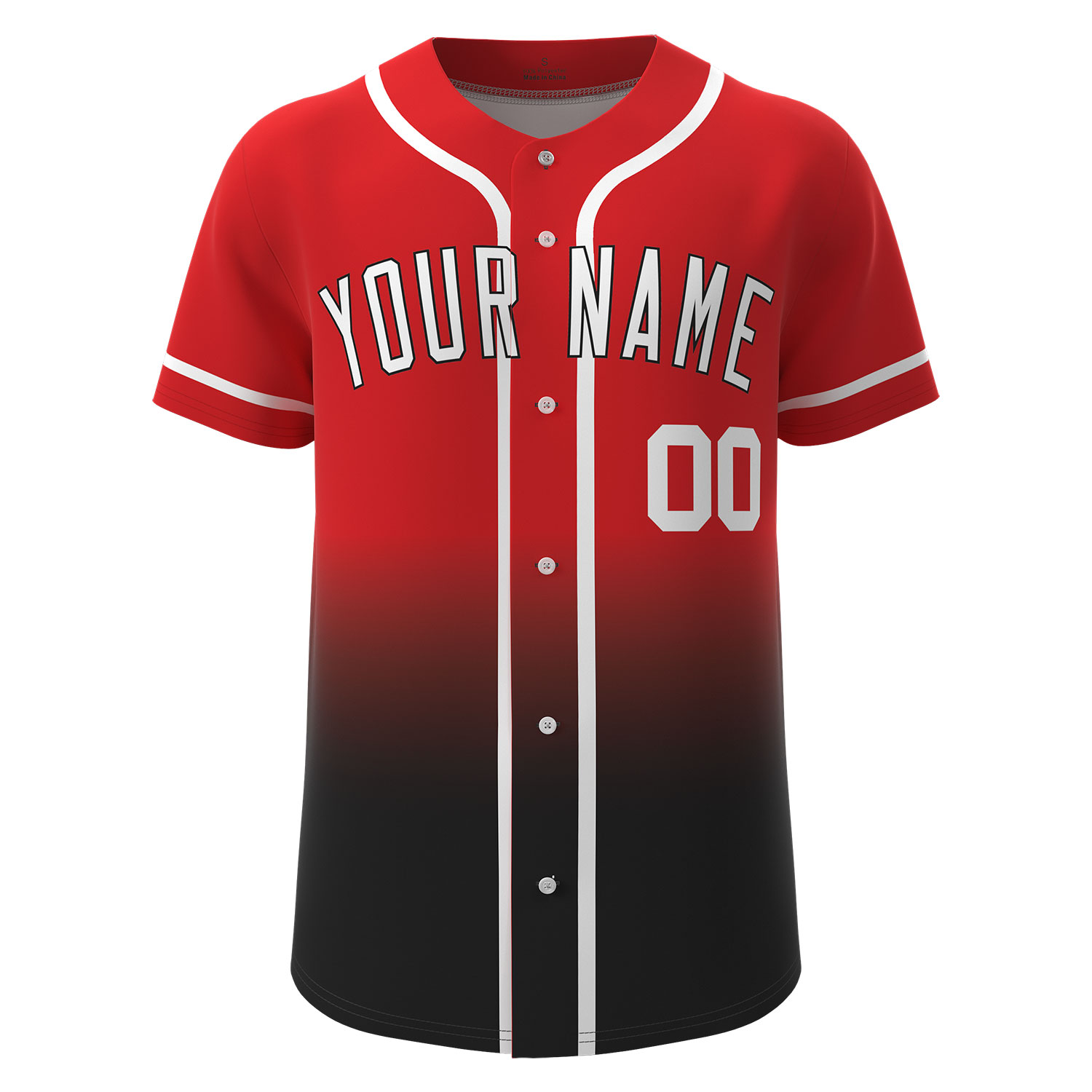 Custom Baseball Jersey Red-Black