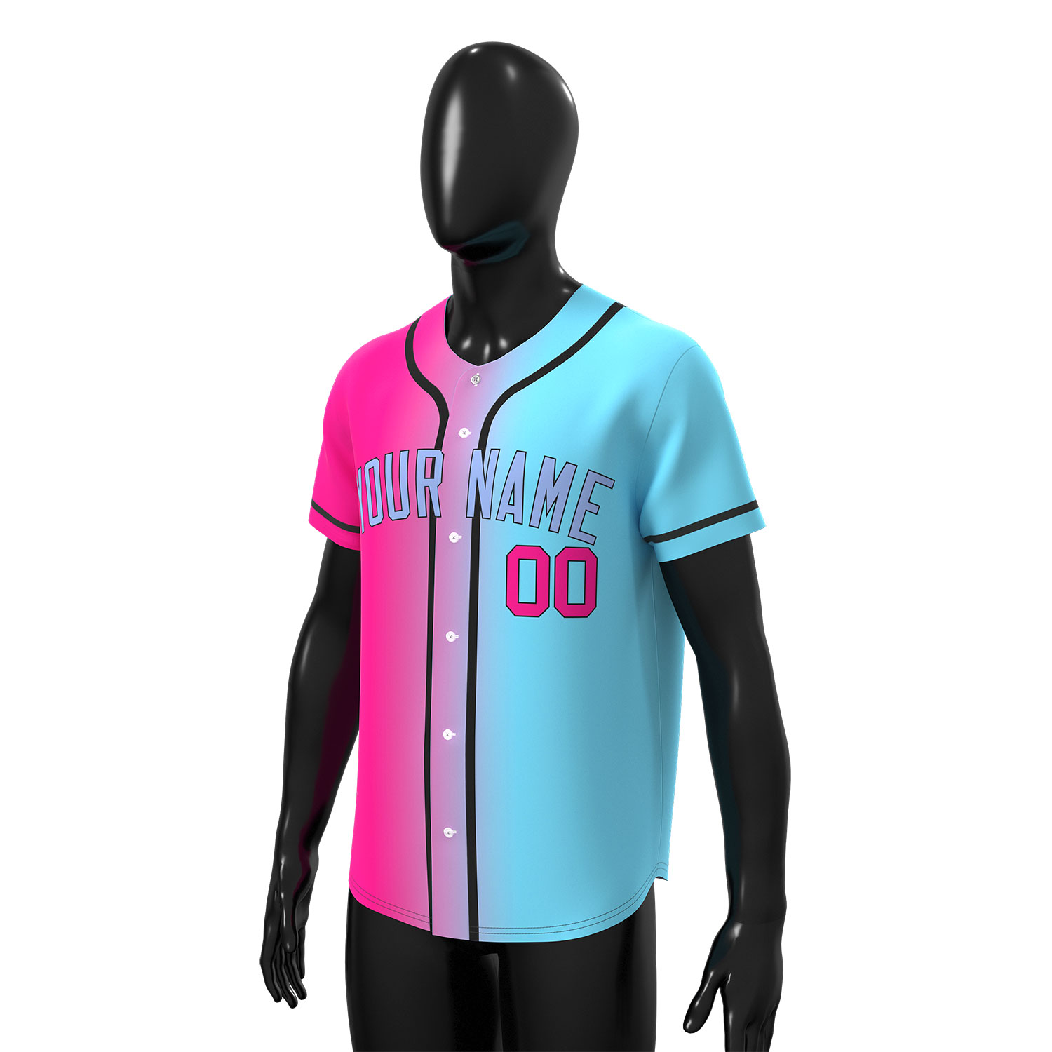 Custom Baseball Jersey Red-Blue - Image 3