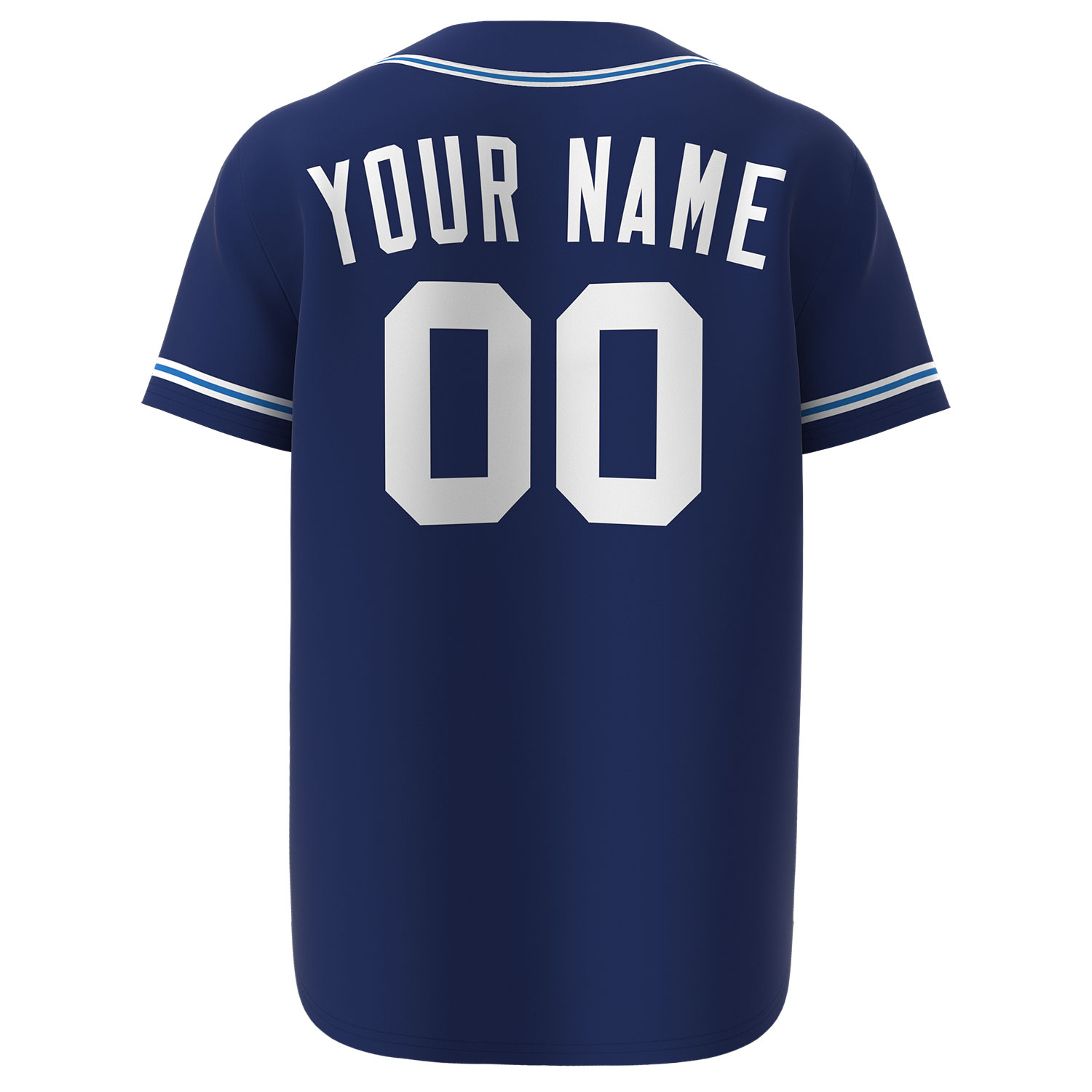 Custom Baseball Jersey Blue - Image 2